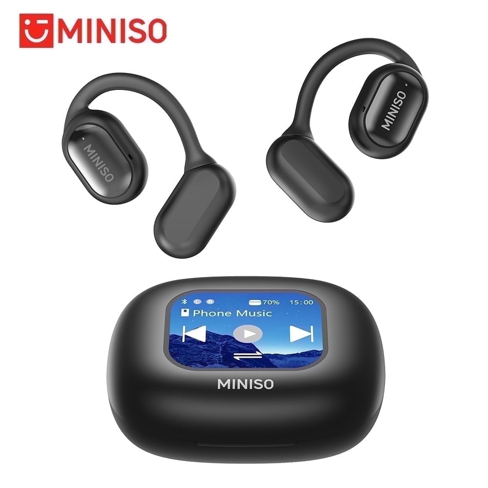 X30 AI Translator Bluetooth 5.4 Open Ear Earbuds, 130+ Languages, Noise-Cancelling, 55H Playtime, IPX5 Waterproof, LED Touch Screen