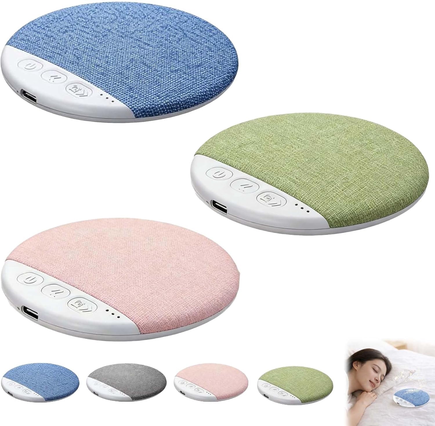 Pillow Speakers for Sleeping, Bluetooth Under Pillow Speaker with White Noise, Ultra-Slim Bed Speaker for Side Sleepers, Wireless Bed Speaker for Night Use