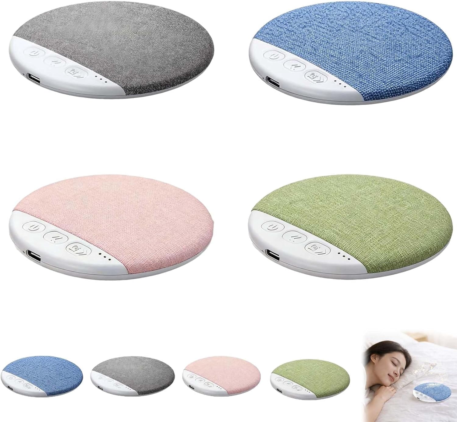 Pillow Speakers for Sleeping, Bluetooth Under Pillow Speaker with White Noise, Ultra-Slim Bed Speaker for Side Sleepers, Wireless Bed Speaker for Night Use