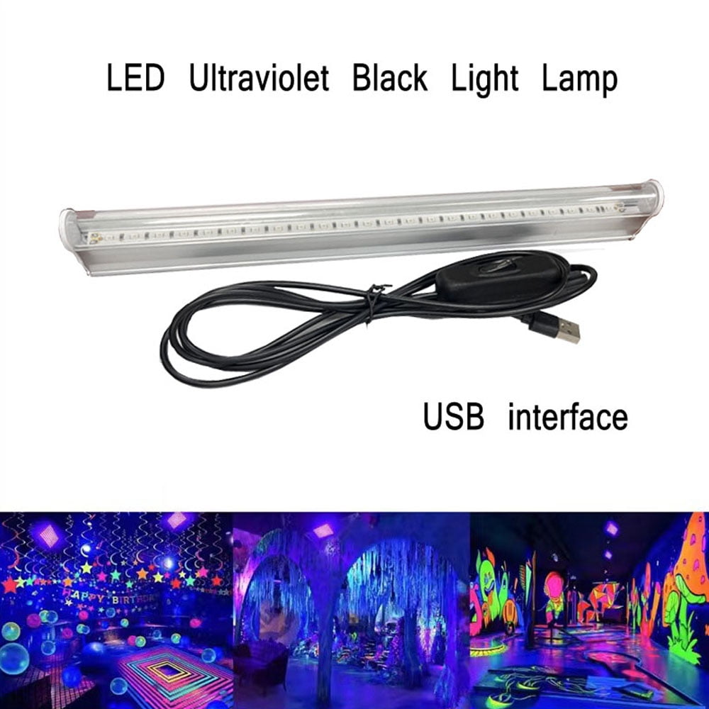 Black UV lamp with T5 tube atmosphere lamp 5VWUSB indoor ambient light detector decorated with black UV395NM