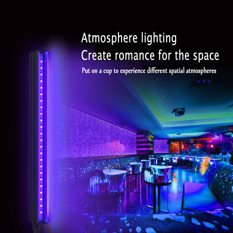 Black UV lamp with T5 tube atmosphere lamp 5VWUSB indoor ambient light detector decorated with black UV395NM
