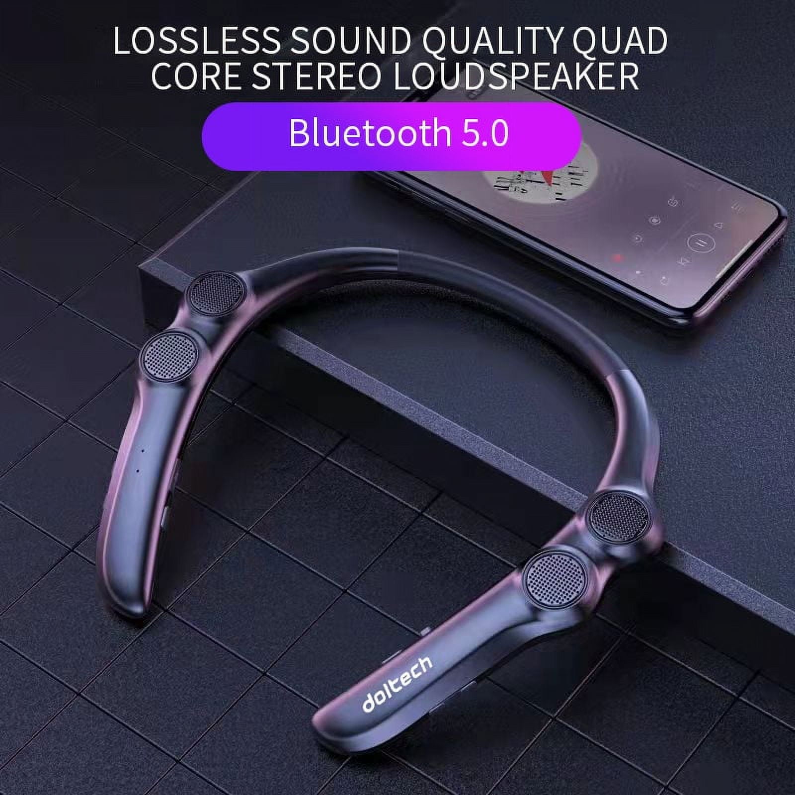Bluetooth Compatible Speaker Hang Neck Wireless 9d Stereo Bass Portable Wearable Player 85g Weight Light 4 Speakers For Sports - Speakers