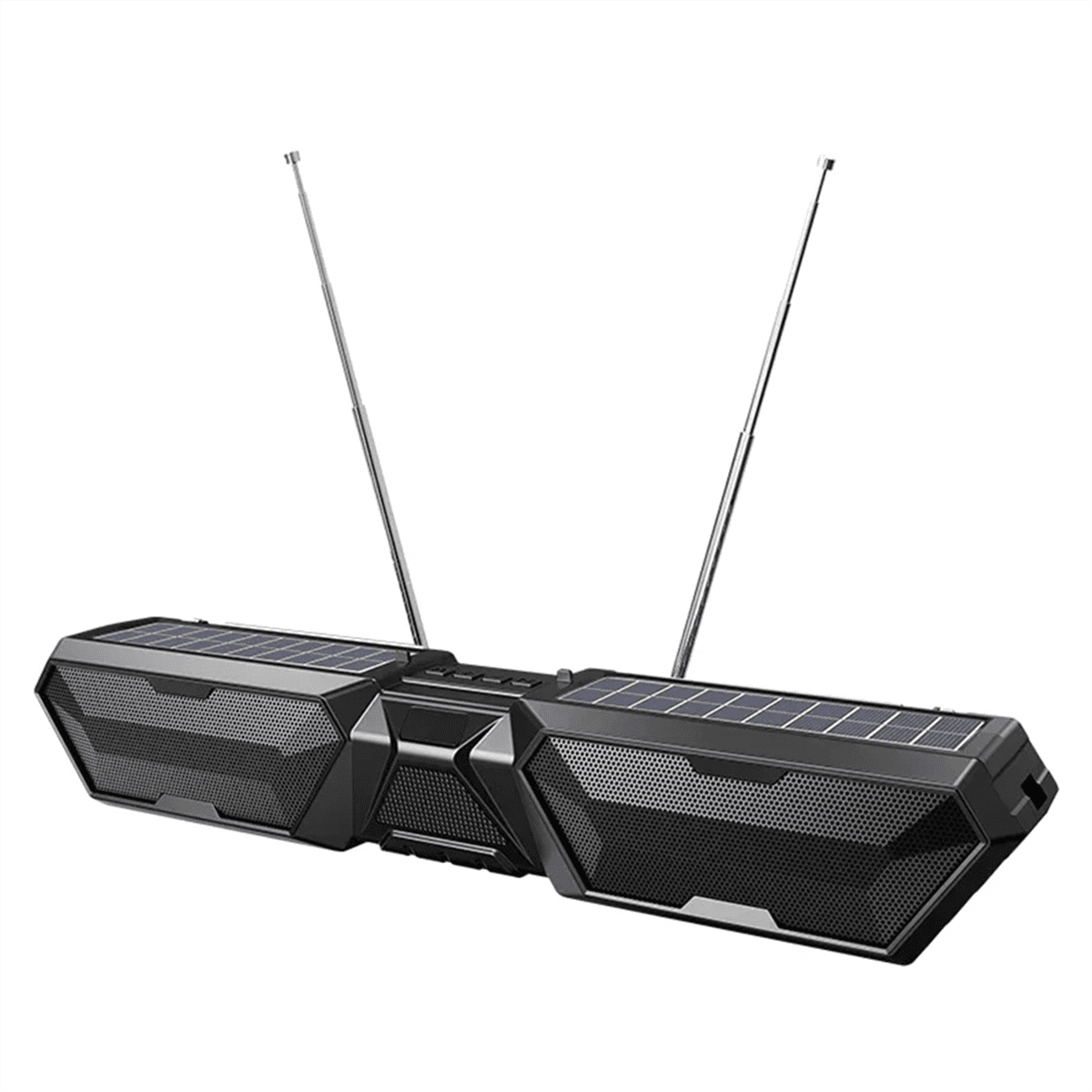 Solar Bluetooth Speaker Wireless Stereo Dual Antenna Outdoor with Phone Charger TF FM pwm25