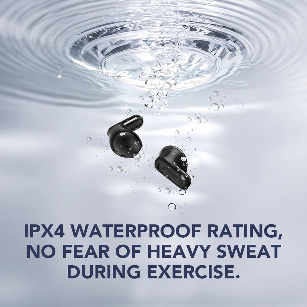 NE20 Wireless Bluetooth 6.0 In-Ear Earbuds, AI Translator, Noise-Cancelling Headphones, LED Touch Screen, 130+ Languages, 24H,Black