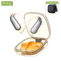 HTC NE38 Bluetooth 6.0 Open-Ear Earbuds, AI Translator, Noise-Cancelling, 130+ Languages, 40H Playtime, IPX5 Waterproof, Orange+Earbud Case