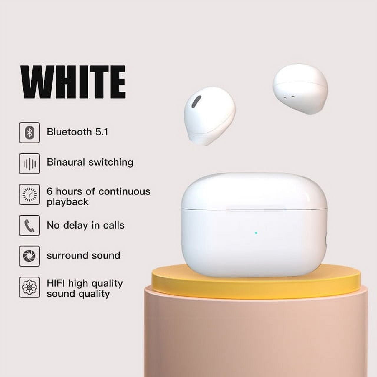 Tws Wireless Lnvisible Bluetooth Headphones Mini Semi-in-ear Earbuds X6 Noise Reduction Sports Headset - Earphones &amp;amp; Headphones