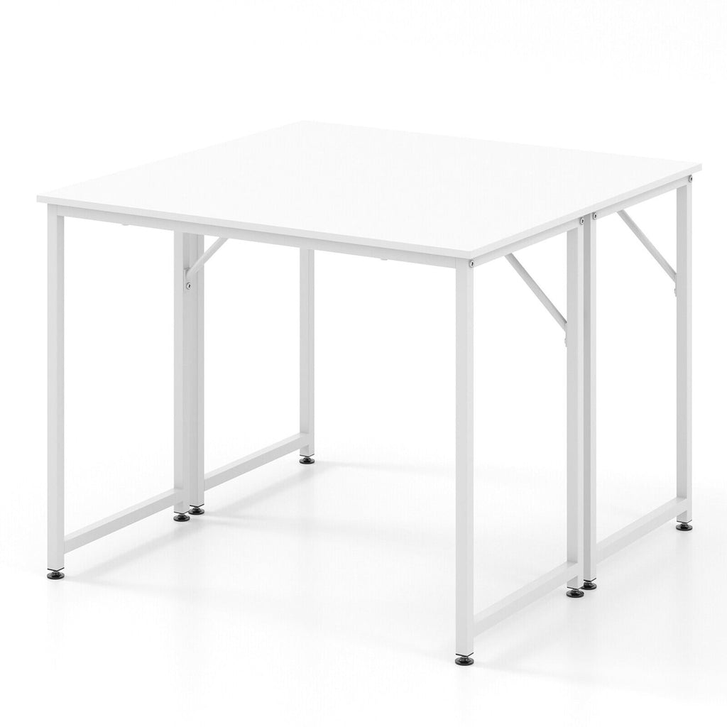 Gymax 1PC Home Office PC Table Rectangular Meeting Room Table 40''x19.5'' w/ Metal Frame