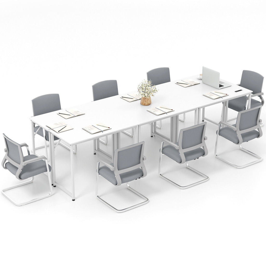 Gymax 1PC Home Office PC Table Rectangular Meeting Room Table 40''x19.5'' w/ Metal Frame