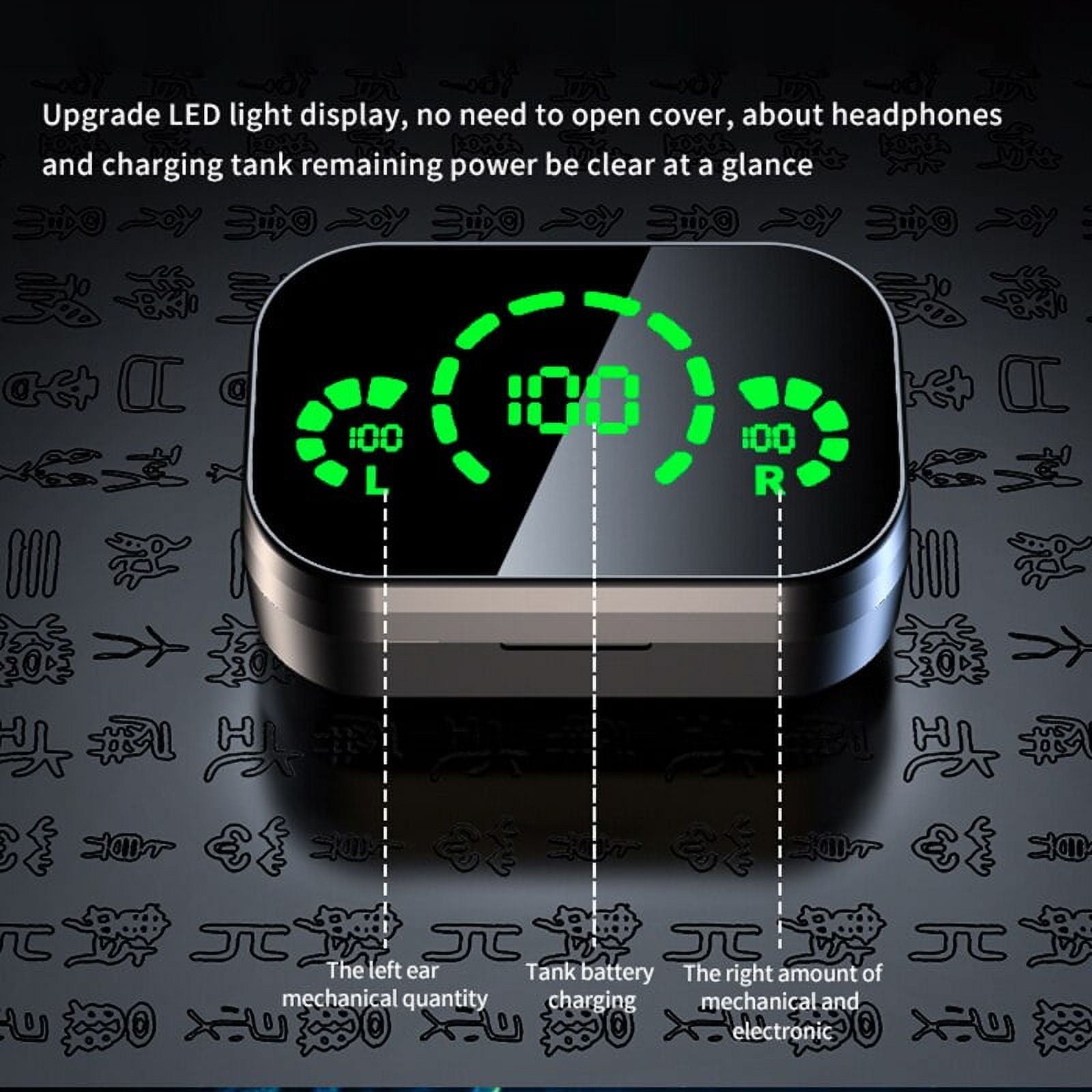 YD03 Tws Bluetooth Earphones 5.3 Wireless Headphones Hifi Stereo Sports With Display Waterproof Earbuds Gaming Headset With Mic
