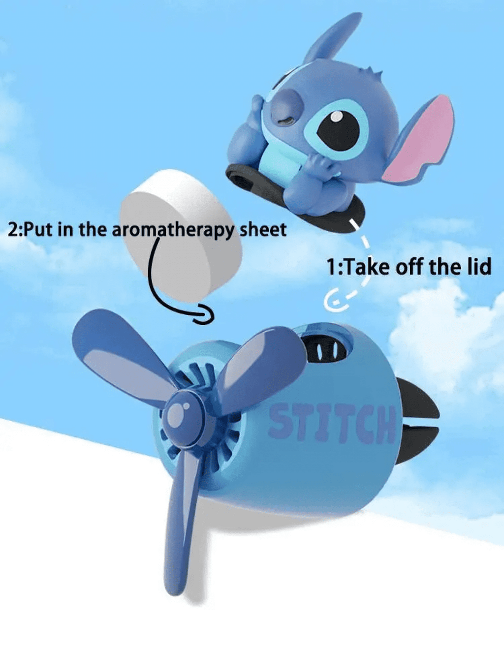 ZOOUSQII Cute Cartoon Winnie the Pooh Car Air Vent Clip Aromatherapy Diffuser - Portable Car Accessories - Fragrance and Long-Lasting Freshness SDZ311-053