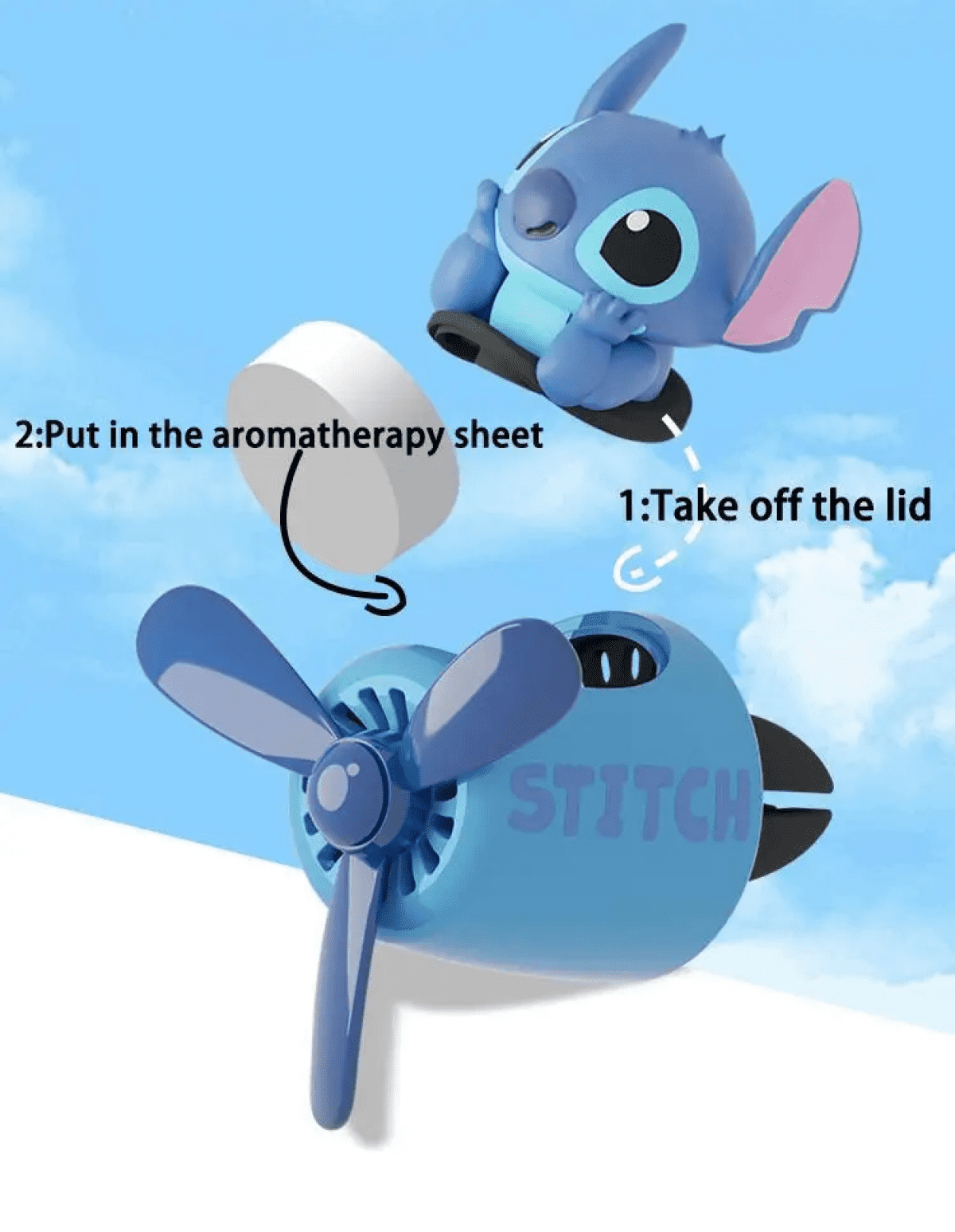 ZOOUSQII Cute Cartoon Winnie the Pooh Car Air Vent Clip Aromatherapy Diffuser - Portable Car Accessories - Fragrance and Long-Lasting Freshness SDZ311-053