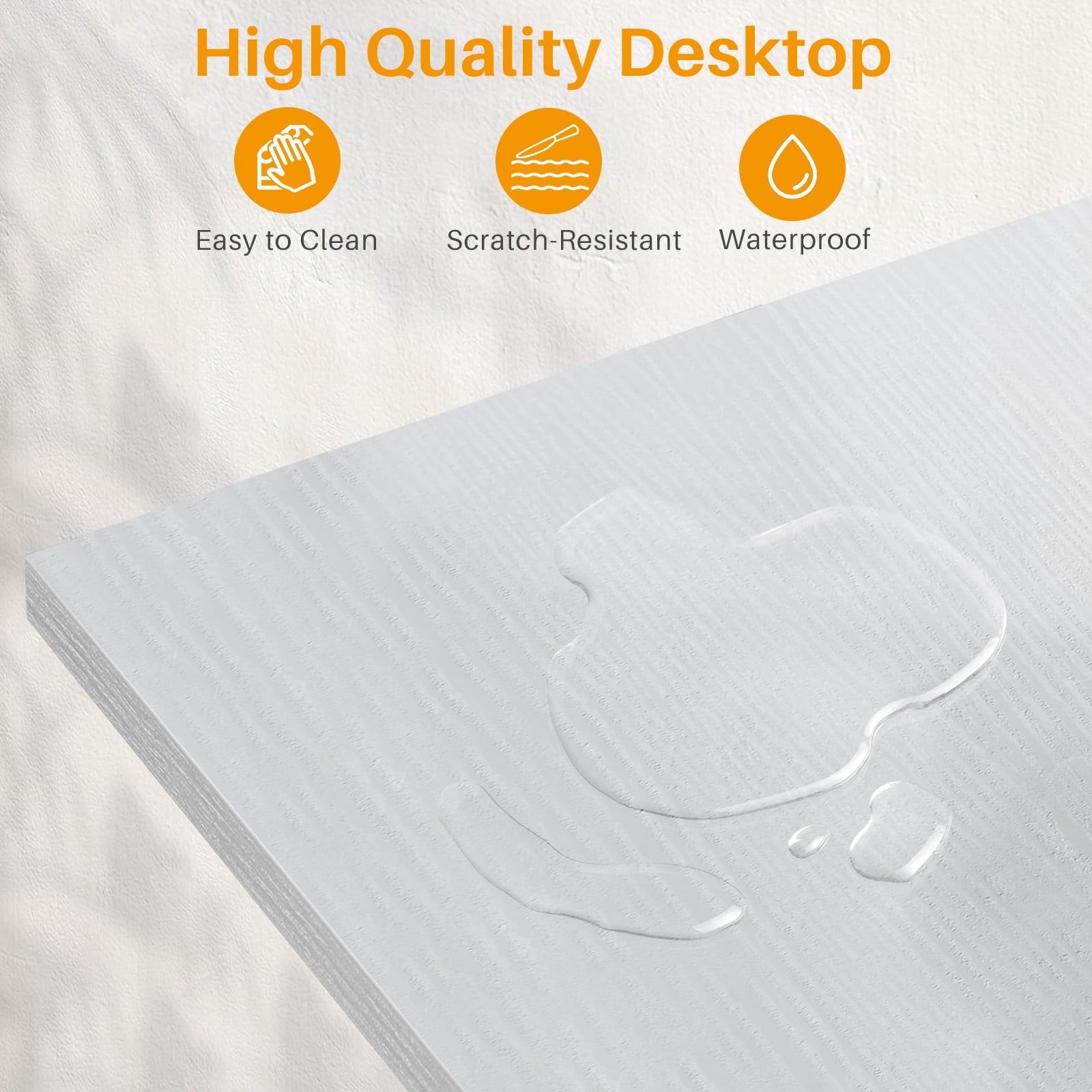 L Shaped Gaming Desk, 50 Inch Reversible Corner PC Work Table for Writing Study, Wood Tabletop and Metal Frame, CPU Stand Side Bag for Home Office Small Space, White