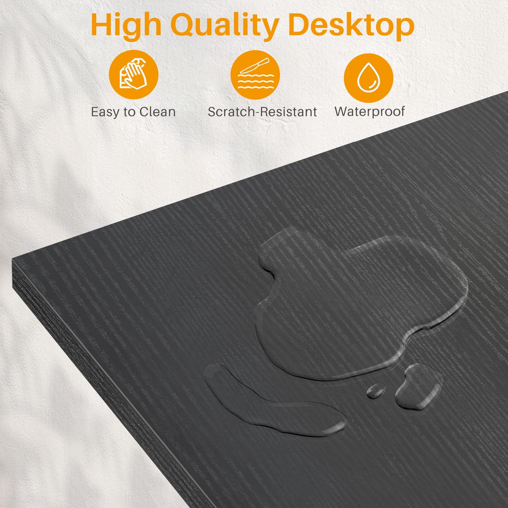 L Shaped Gaming Desk, 50 Inch Reversible Corner PC Work Table for Writing Study, Wood Tabletop and Metal Frame, CPU Stand Side Bag for Home Office Small Space, White