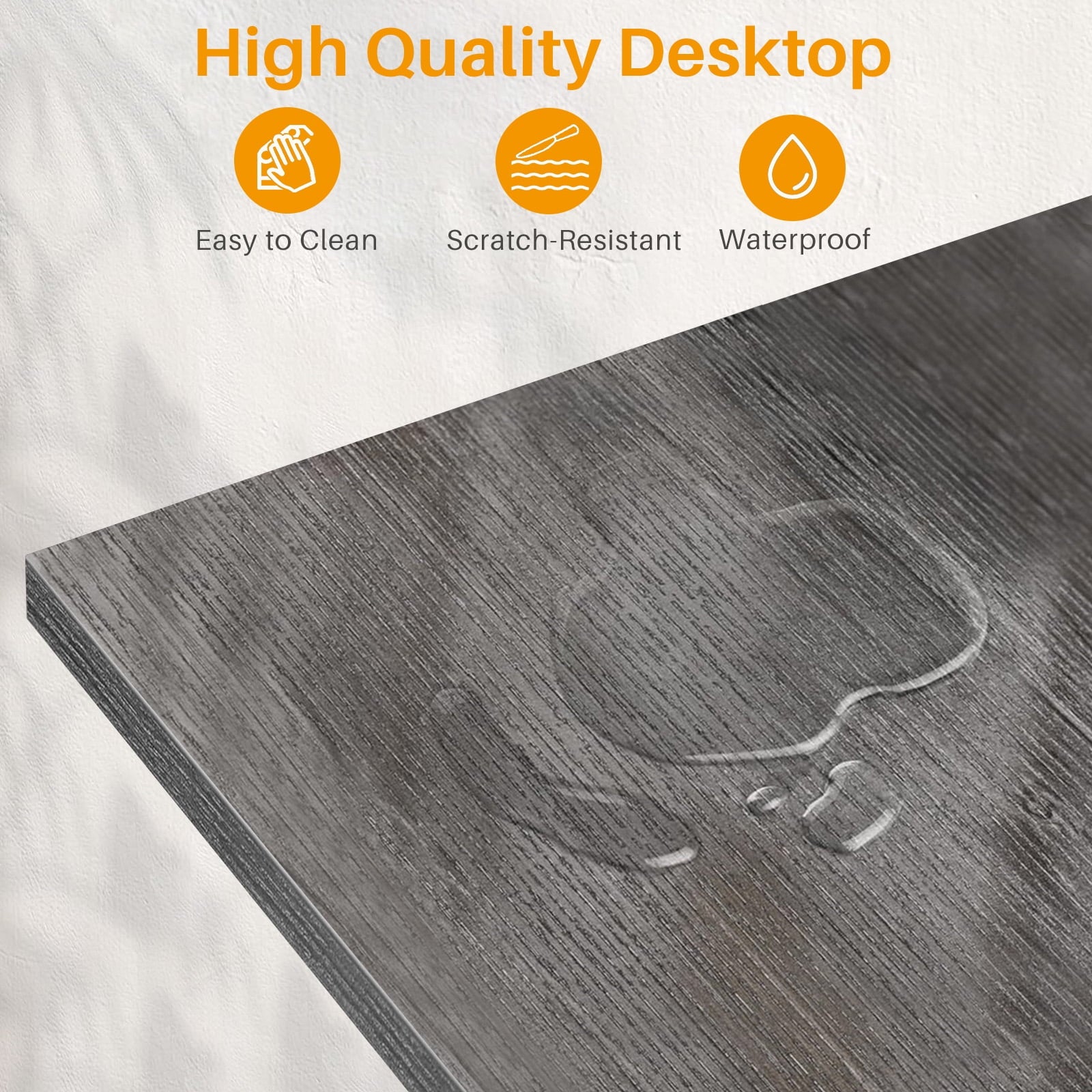 L Shaped Gaming Desk, 50 Inch Reversible Corner PC Work Table for Writing Study, Wood Tabletop and Metal Frame, CPU Stand Side Bag for Home Office Small Space, White