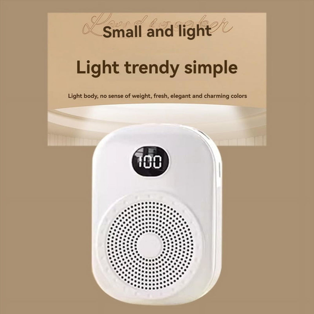 Wireless Voice Amplifier Multifunctional Portable Personal Voice Speaker with Microphone Display for Teachers Speech A
