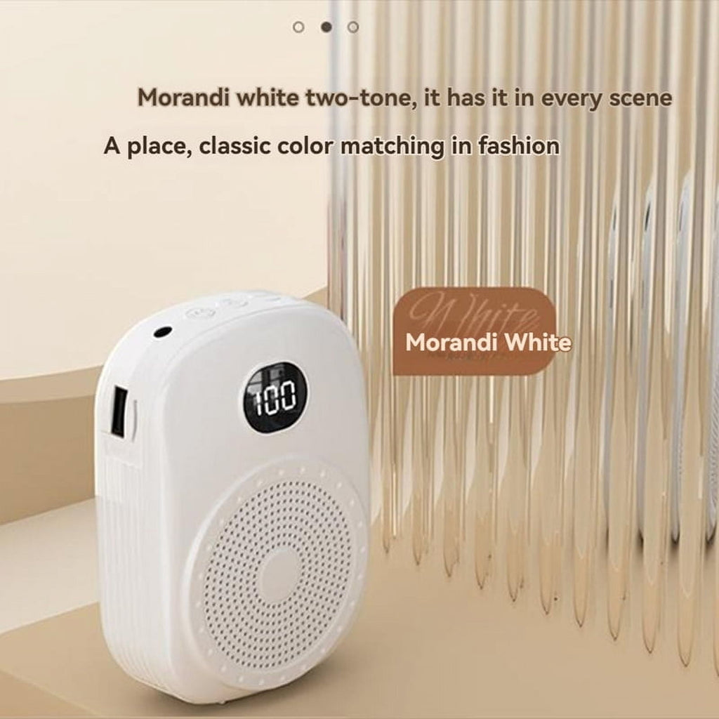 Wireless Voice Amplifier Multifunctional Portable Personal Voice Speaker with Microphone Display for Teachers Speech A