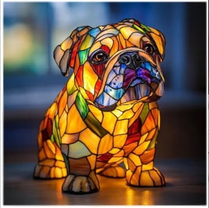3D Animal Table Lamp, Retro Stained Animal Night Light Lamp, Cute Resin Animal Lamps for Living Room, Bedroom
