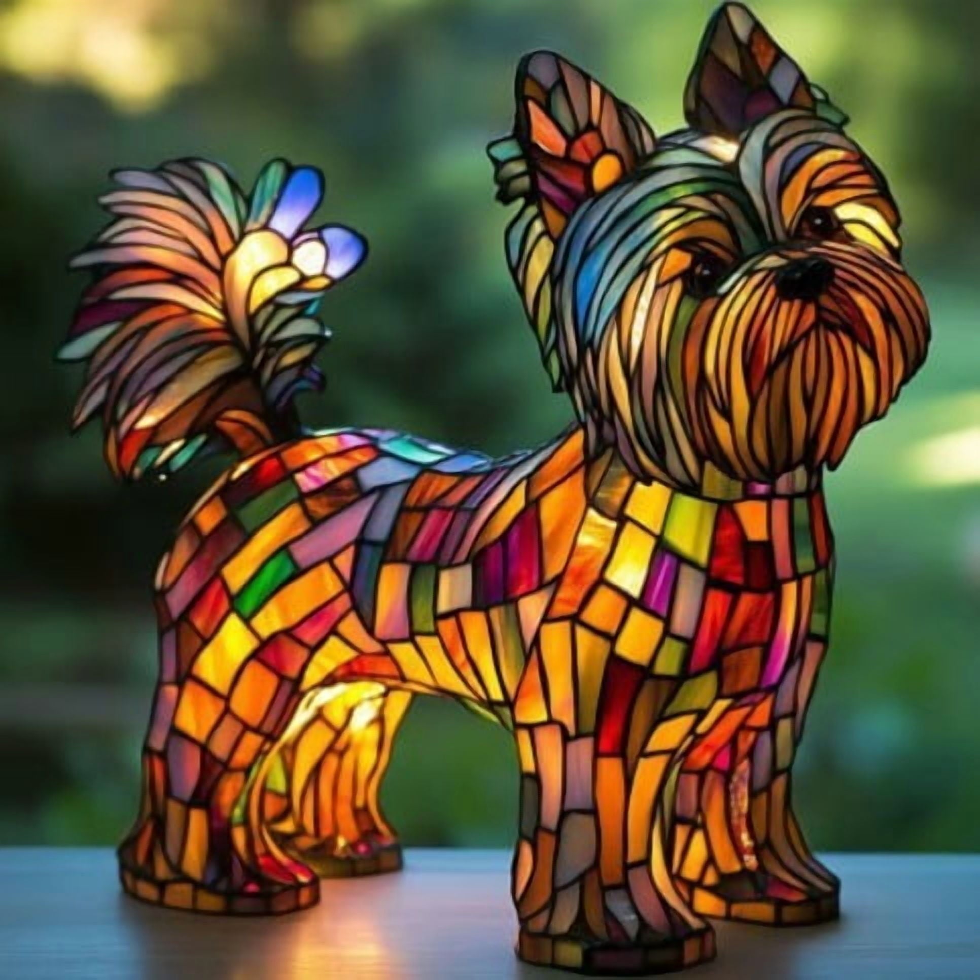 3D Animal Table Lamp, Retro Stained Animal Night Light Lamp, Cute Resin Animal Lamps for Living Room, Bedroom