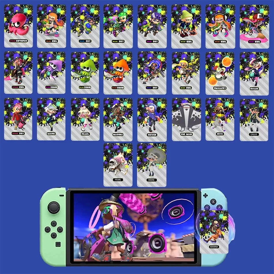 27Pcs Amiibo Game Cards NFC Tag For Splatoon 3 Octoling Octopus Switch Oled