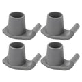 4 Pcs Walker Foot Pads Accessories for Folding with Wheels Skiing Tray Elder Silver