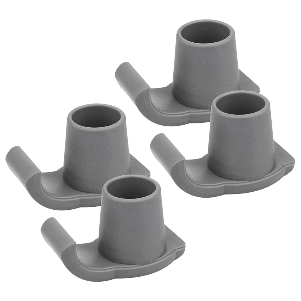 4 Pcs Walker Foot Pads Accessories for Folding with Wheels Skiing Tray Elder Silver