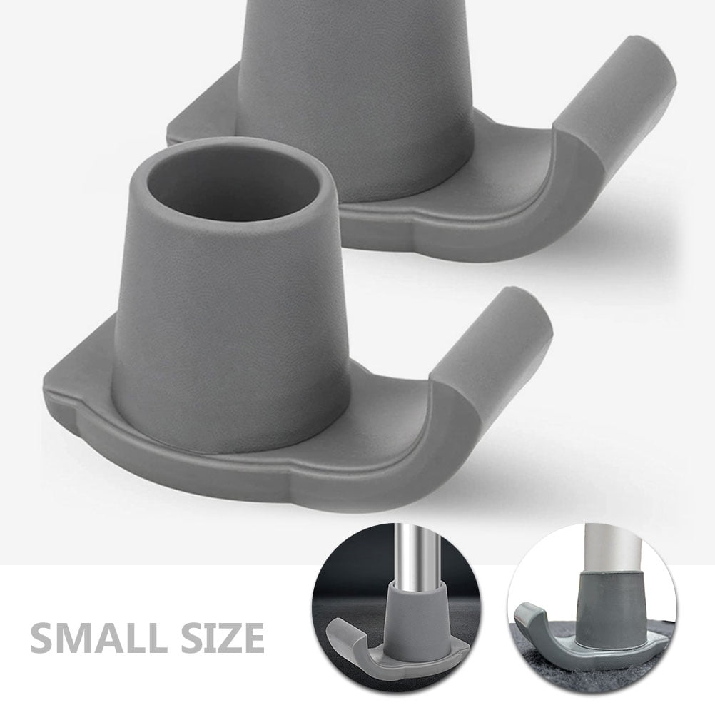 4 Pcs Walker Foot Pads Accessories for Folding with Wheels Skiing Tray Elder Silver