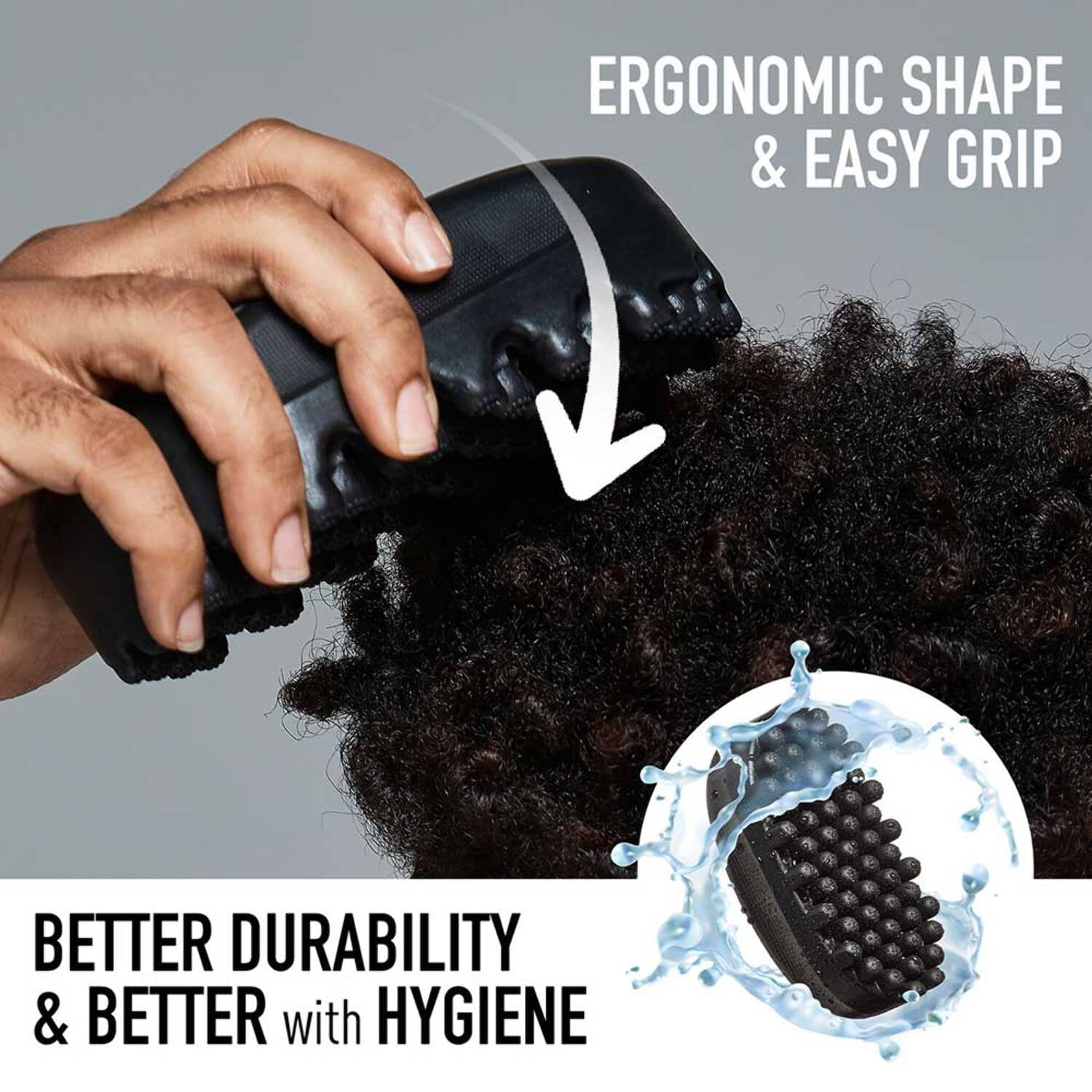RED by Kiss Premium Bow Wow X Twist King Brush for Black Men Afro 4C Curl Hair, Durable Washable  Sponge Racket for Barbers and Daily Use, Ideal for Curly, Coiled, 4C Hair