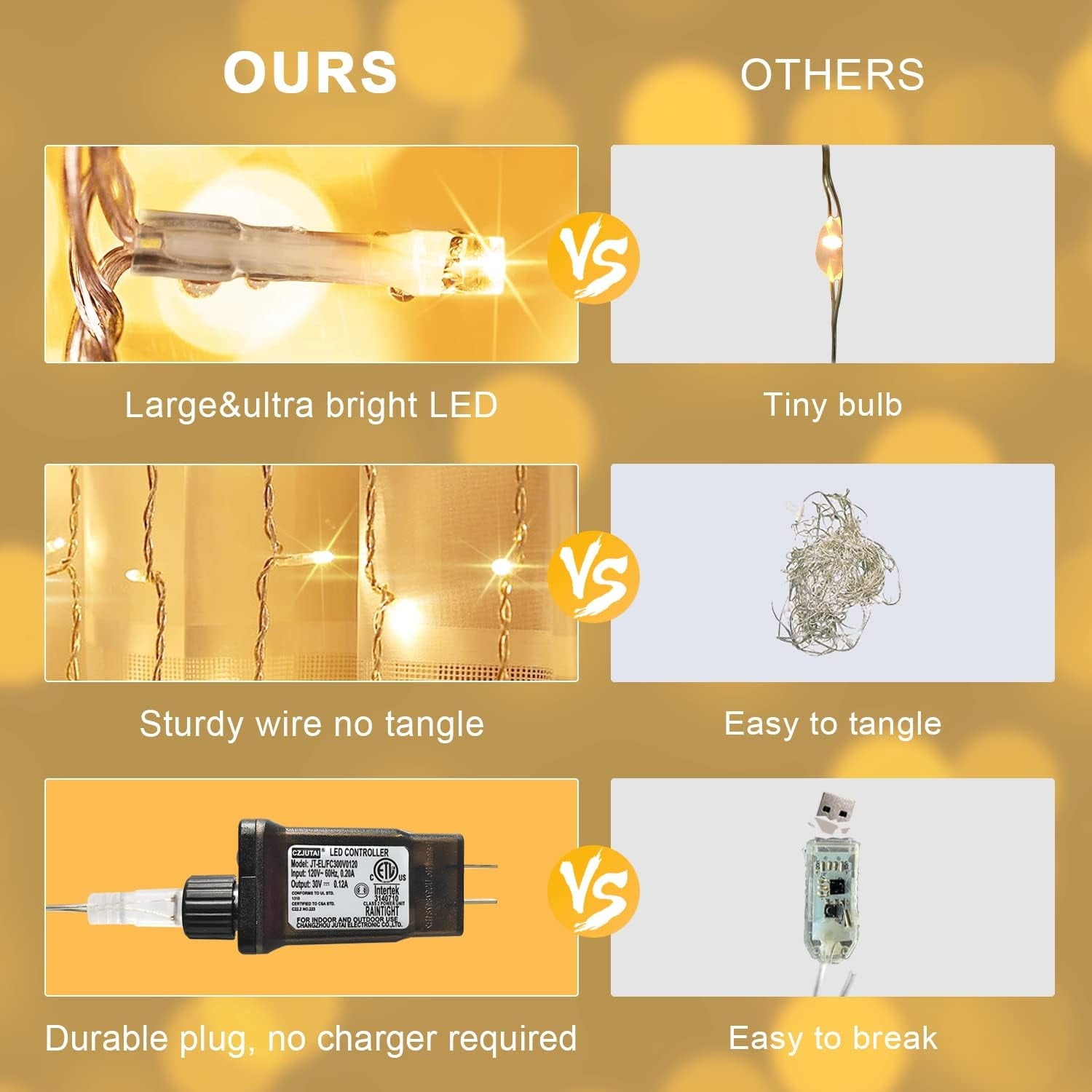 300 LED Curtain Lights 10x10FT Indoor Bedroom Wall Window Fairy Lights Perfect for Outdoor Christmas Wedding Decor New Year Celebration(Warm White)