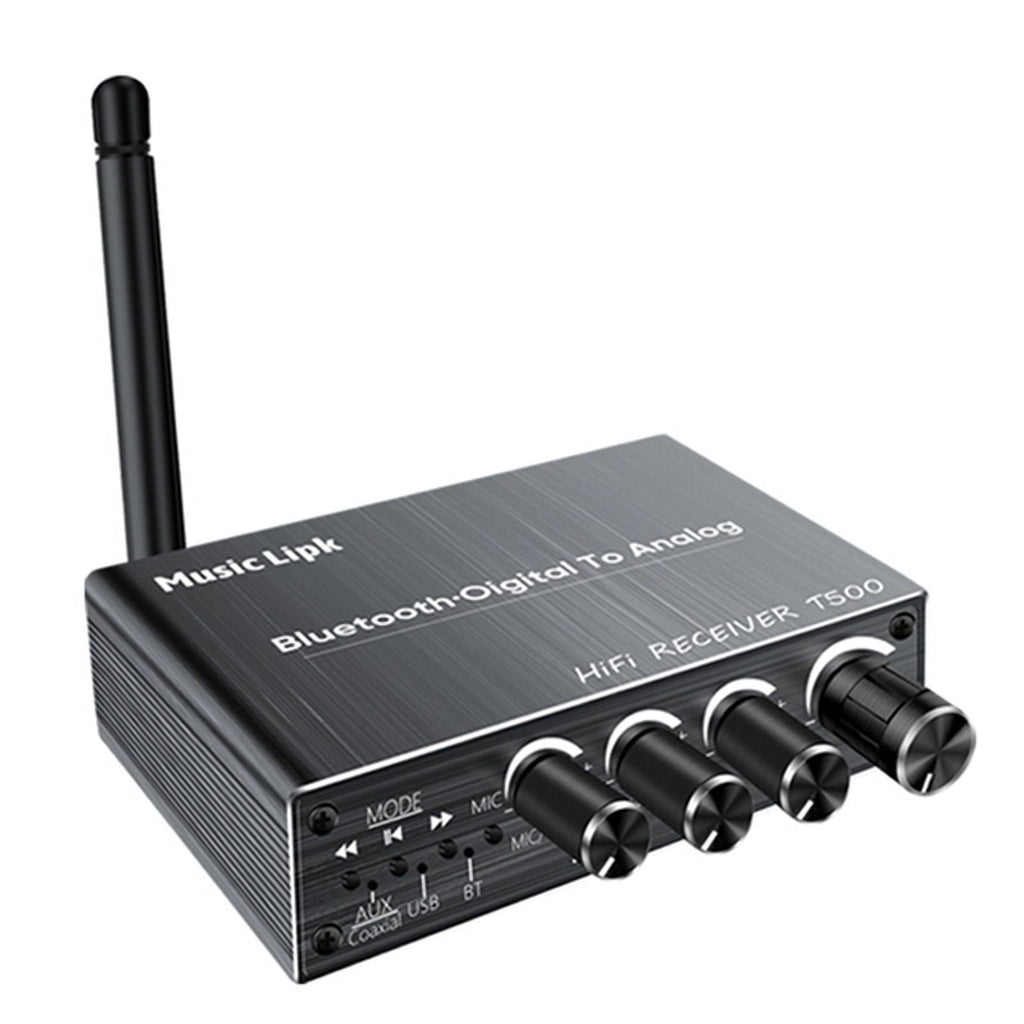 Bluetooth 5.3 Audio Receiver Digital to Analog Converter 3.5mm AUX/Coaxial/USB U-Disk Karaoke Wireless Adapter