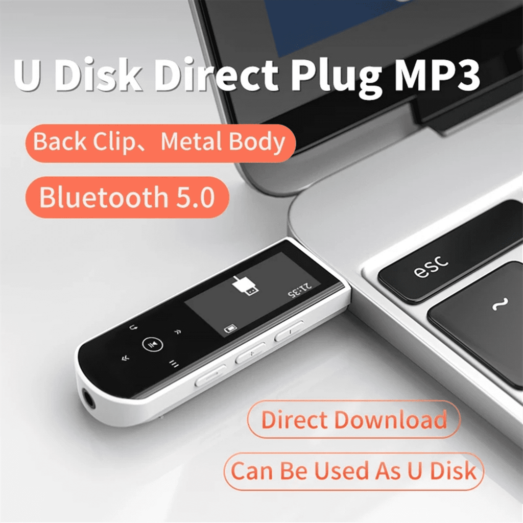X69 USB MP3 Player Bluetooth Music Player Mini Sport Clip Pedometer Support FM Recorder E-Book (NO TF Card)