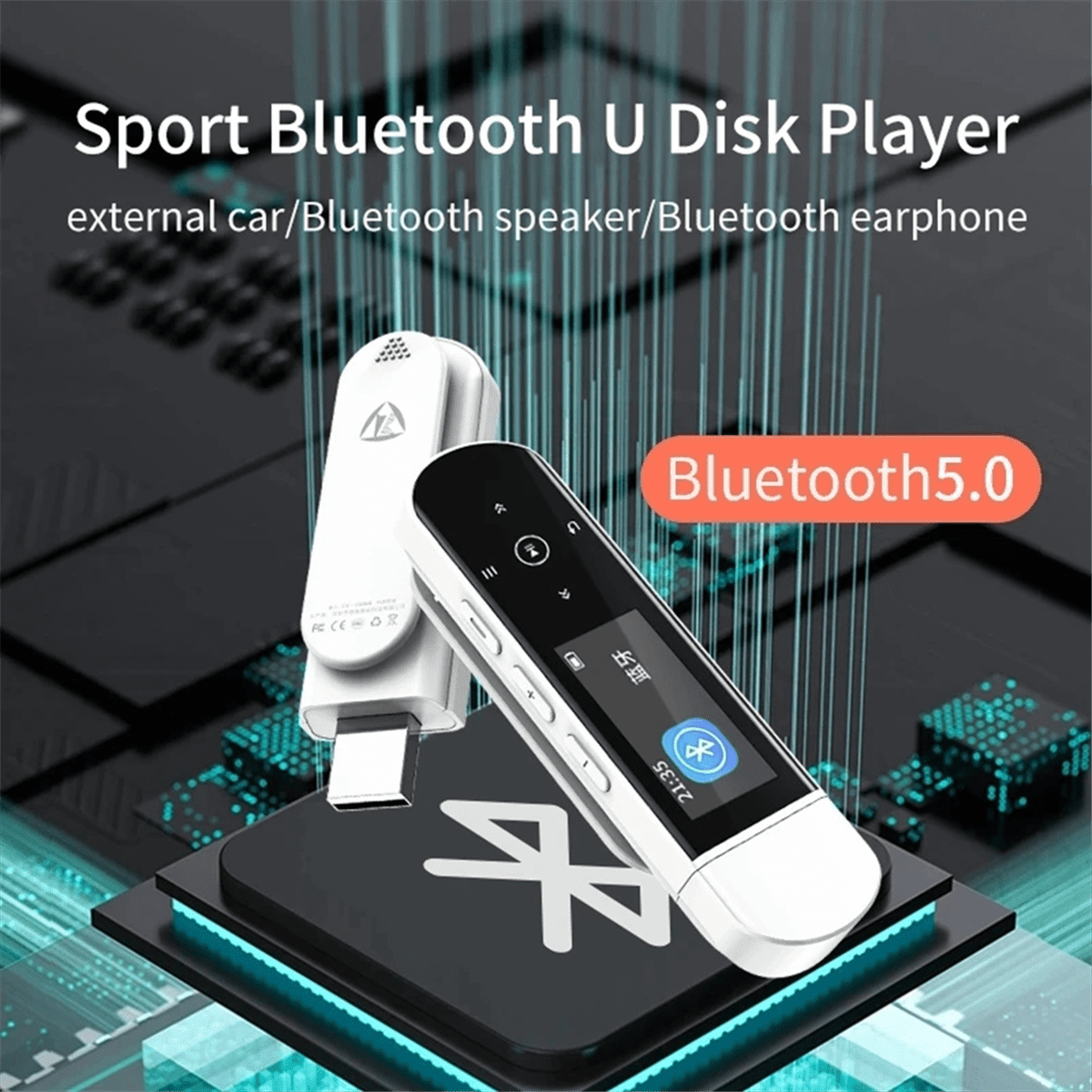 X69 USB MP3 Player Bluetooth Music Player Mini Sport Clip Pedometer Support FM Recorder E-Book (NO TF Card)