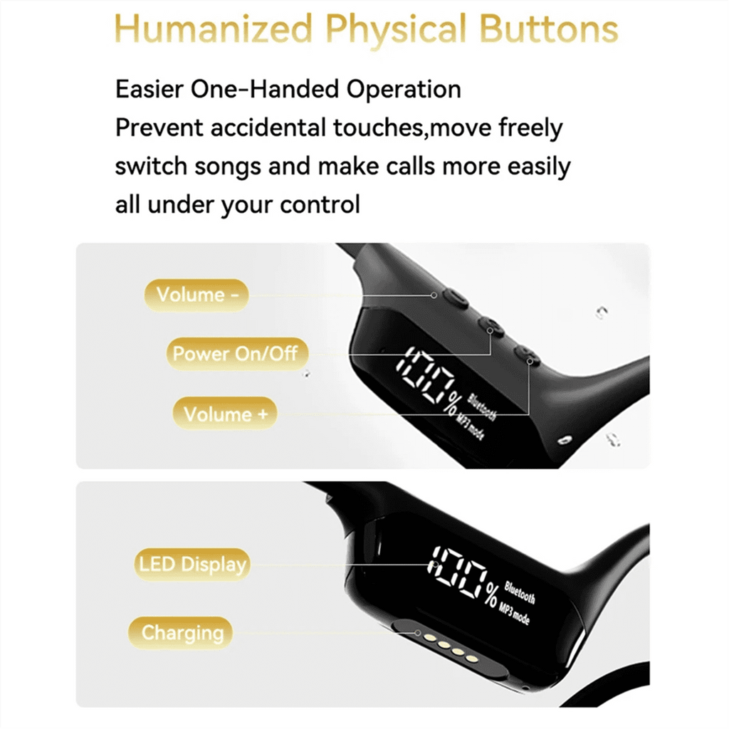 S10 Bluetooth 5.4 Bone Conduction Wireless Headphones 30 Meters Depth IPX8 Waterproof Swimming Headsets 32GB MP3 Player