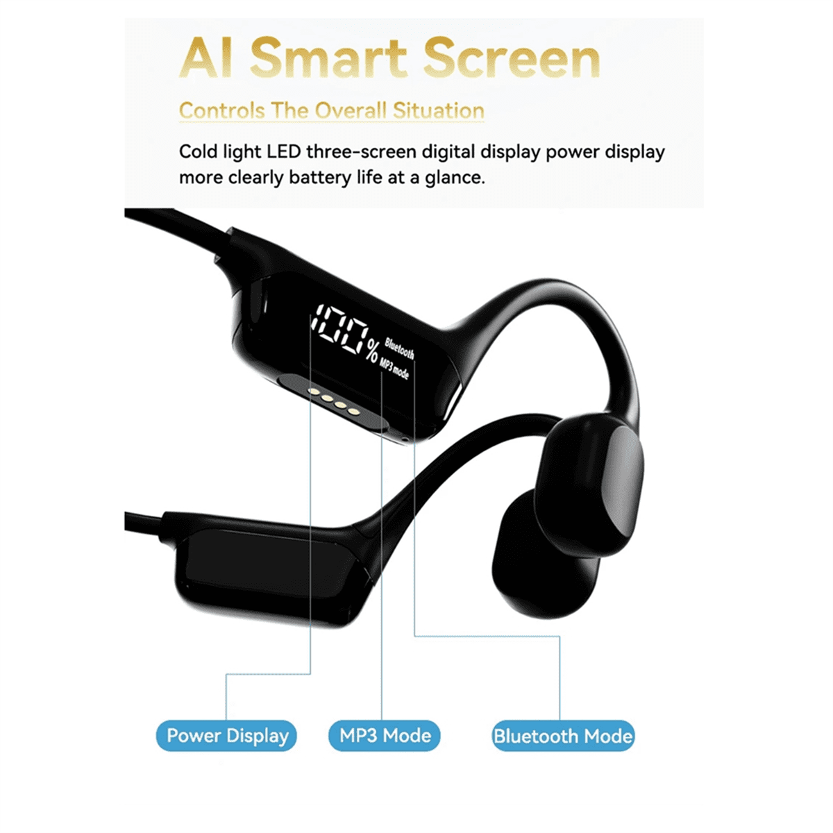 S10 Bluetooth 5.4 Bone Conduction Wireless Headphones 30 Meters Depth IPX8 Waterproof Swimming Headsets 32GB MP3 Player