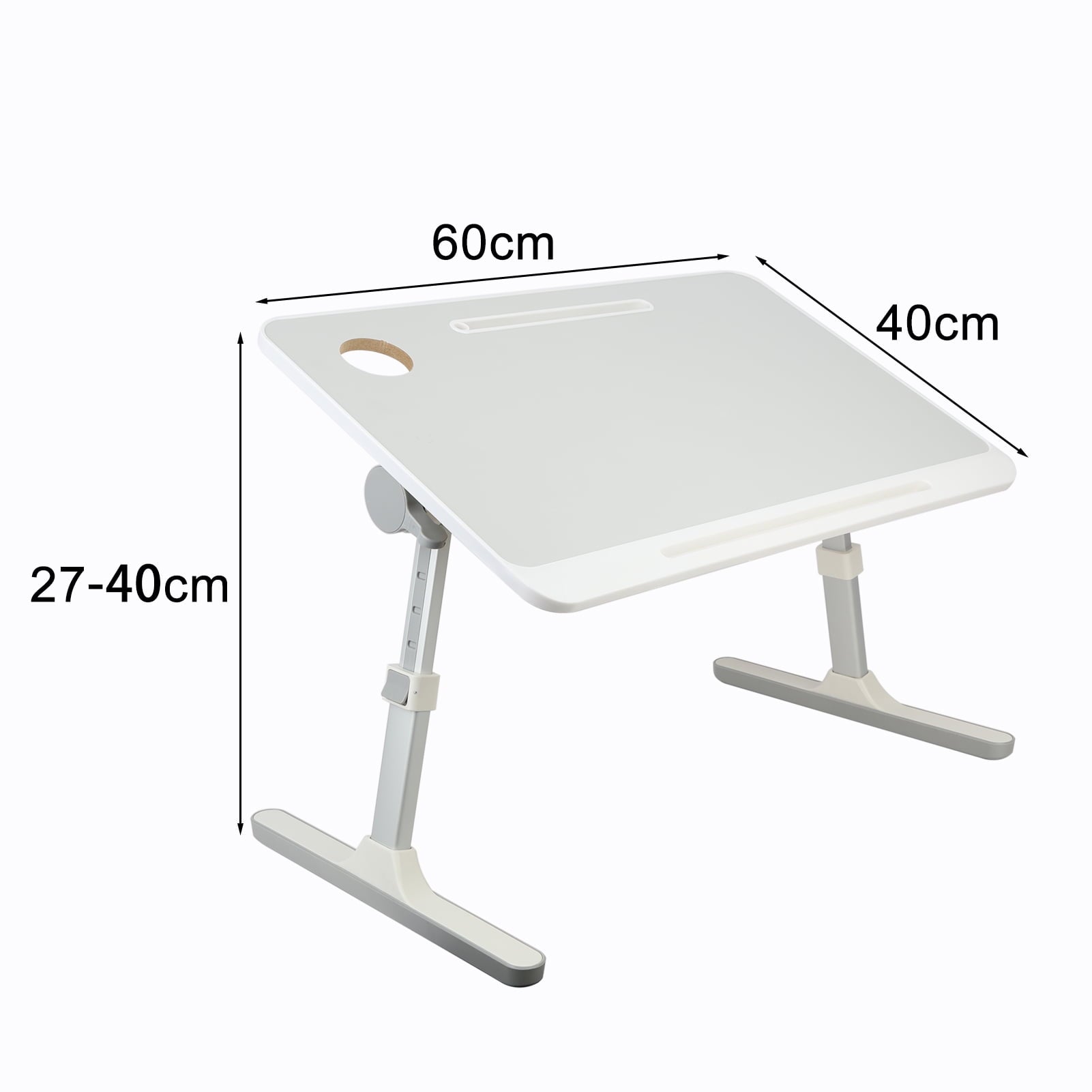 Baellsa Adjustable Height &amp; Angle Laptop Bed Tray Table, Foldable Portable Lap Desk for Sofa Couch