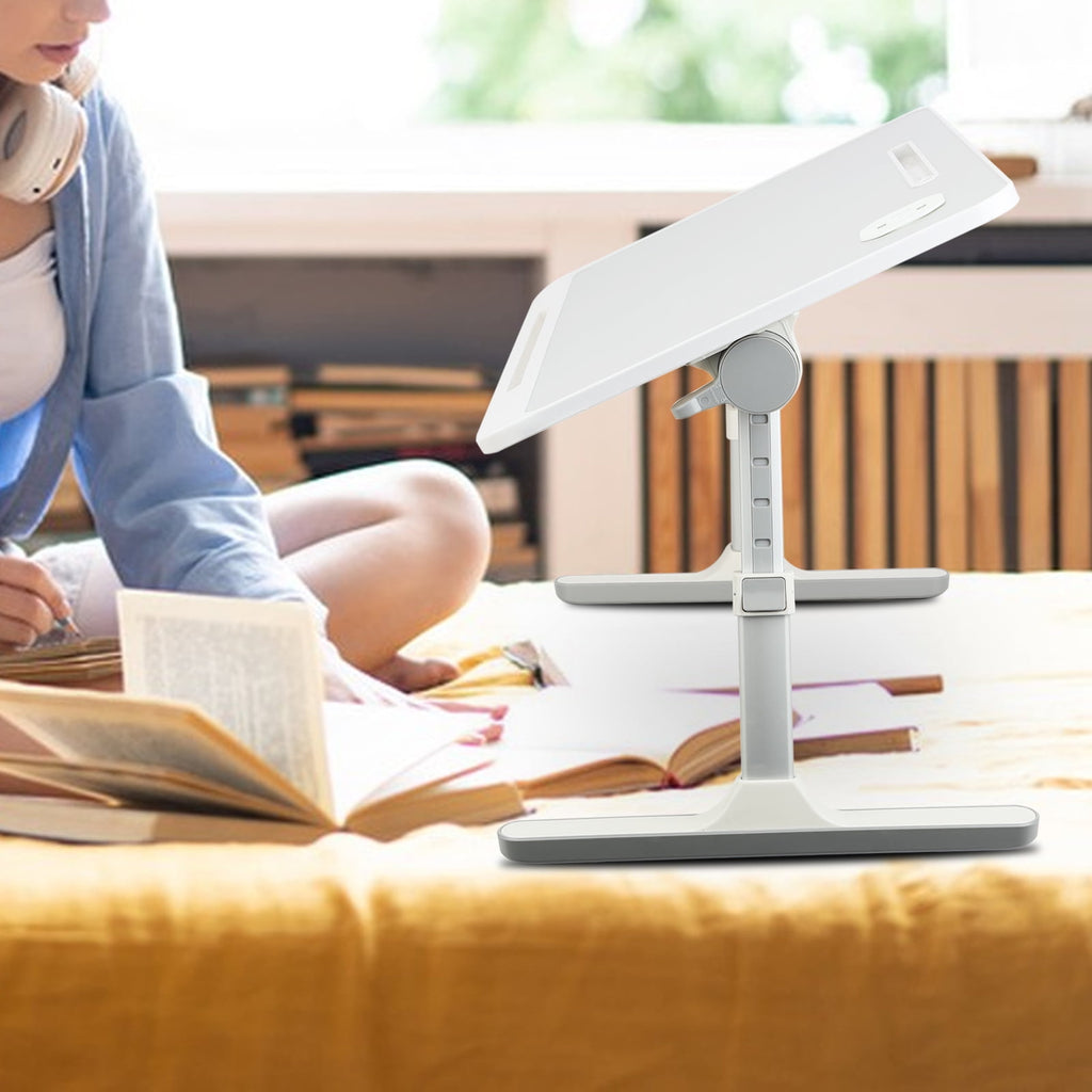 Baellsa Adjustable Height &amp; Angle Laptop Bed Tray Table, Foldable Portable Lap Desk for Sofa Couch