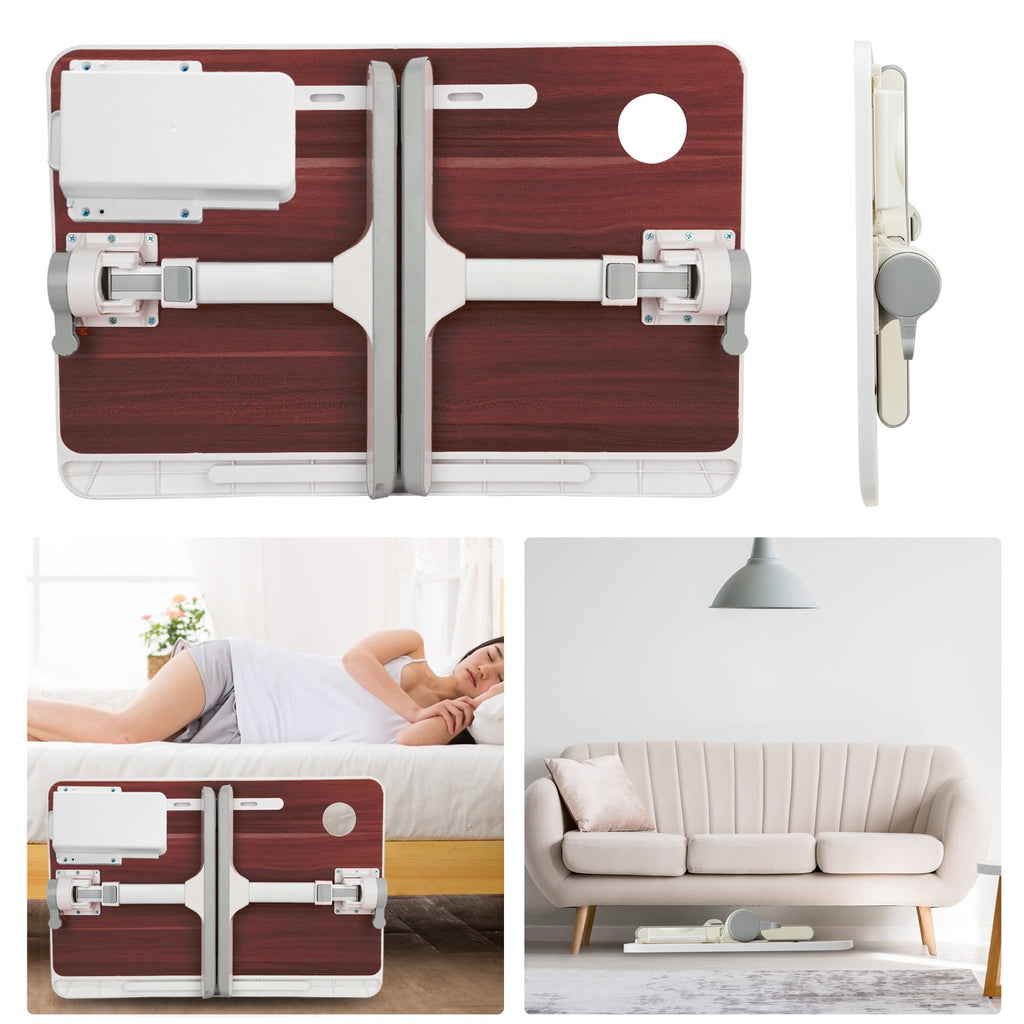 Baellsa Adjustable Height &amp; Angle Laptop Bed Tray Table, Foldable Portable Lap Desk for Sofa Couch