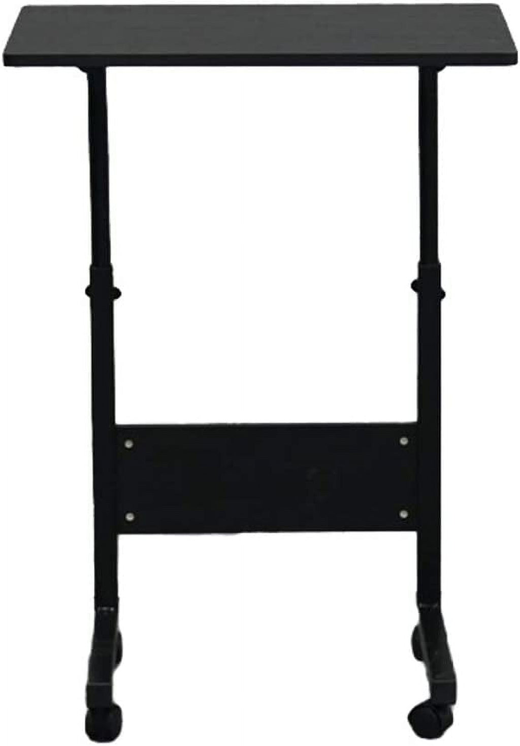 FCH Portable Computer Workstation, Standing Desk Adjustable Height, Small Computer Desk w/Rolling, Sit Stand Laptop Desk TV Tray for Bed Sofa Hospital Reading Eating, Black, 23.6"