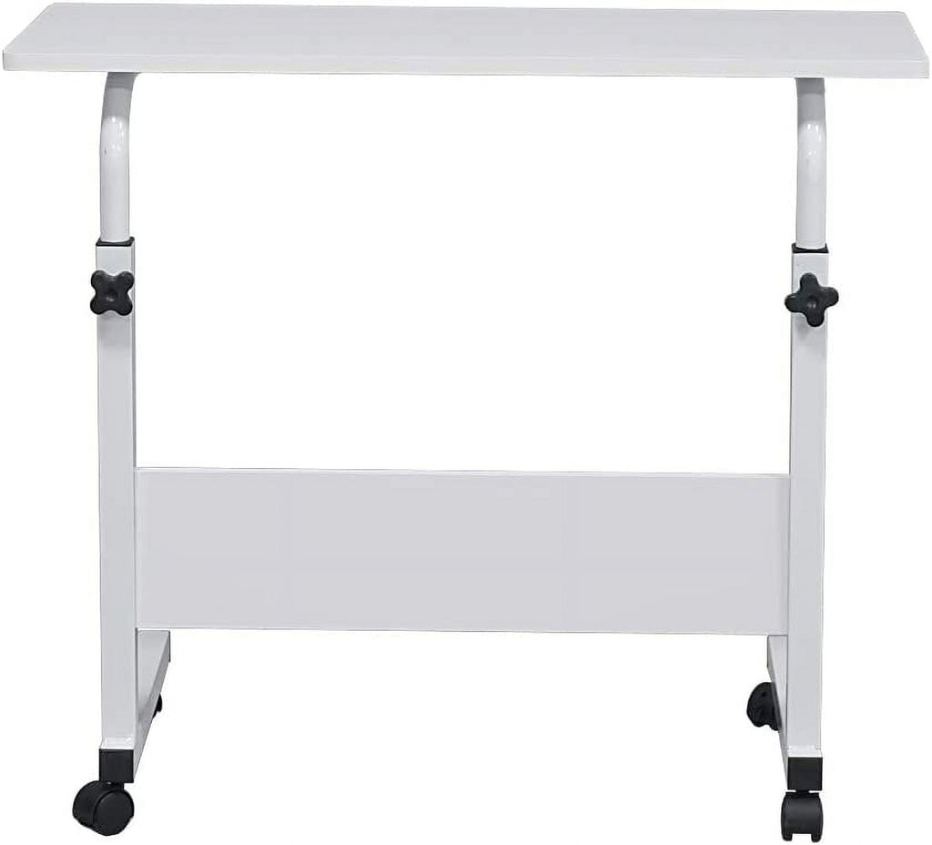 FCH Portable Computer Workstation, Standing Desk Adjustable Height, Small Computer Desk w/Rolling, Sit Stand Laptop Desk TV Tray for Bed Sofa Hospital Reading Eating, Black, 23.6"