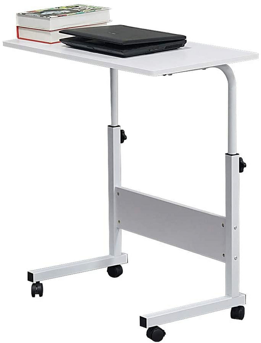 FCH Portable Computer Workstation, Standing Desk Adjustable Height, Small Computer Desk w/Rolling, Sit Stand Laptop Desk TV Tray for Bed Sofa Hospital Reading Eating, Black, 23.6"