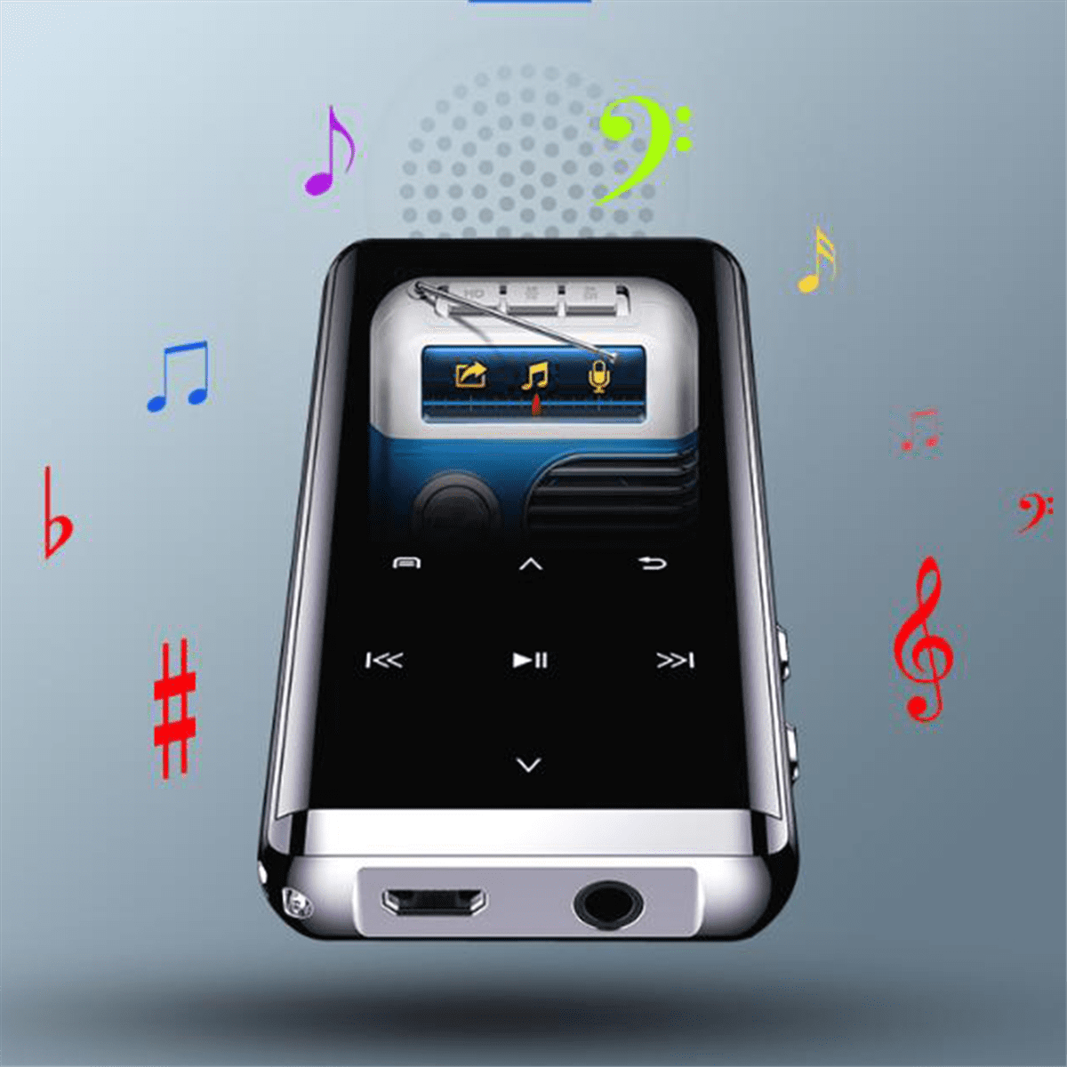 MP3 Player Without Bluetooth Mini M13 Lossless 1.5 Inch 128x160 Pixels TFT Display HIFI Music Player,16GB