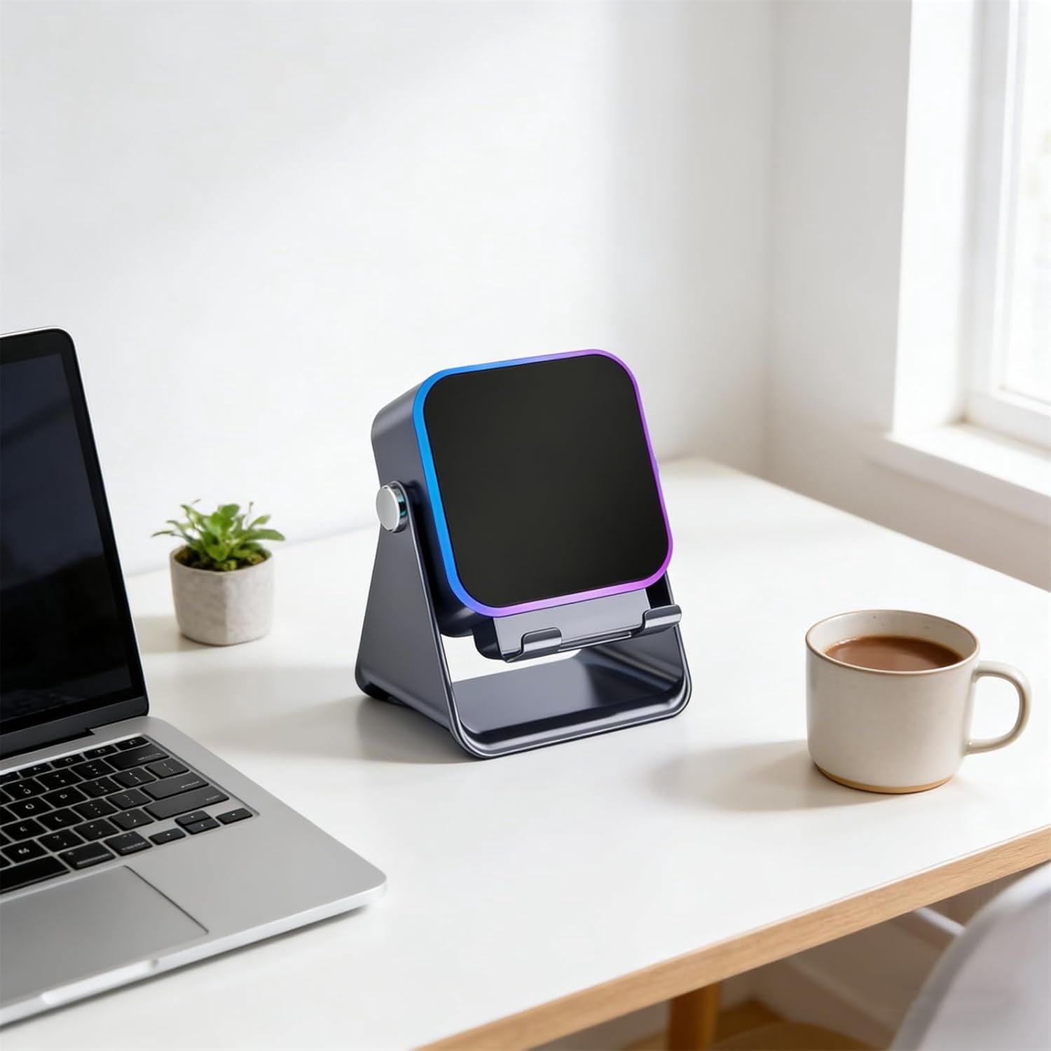 Wireless Induction Audio Speaker Stand, Wireless Induction Bluetooth Speaker, 5-in-1 Phone Stand, Wireless Speakers for Smart Phone