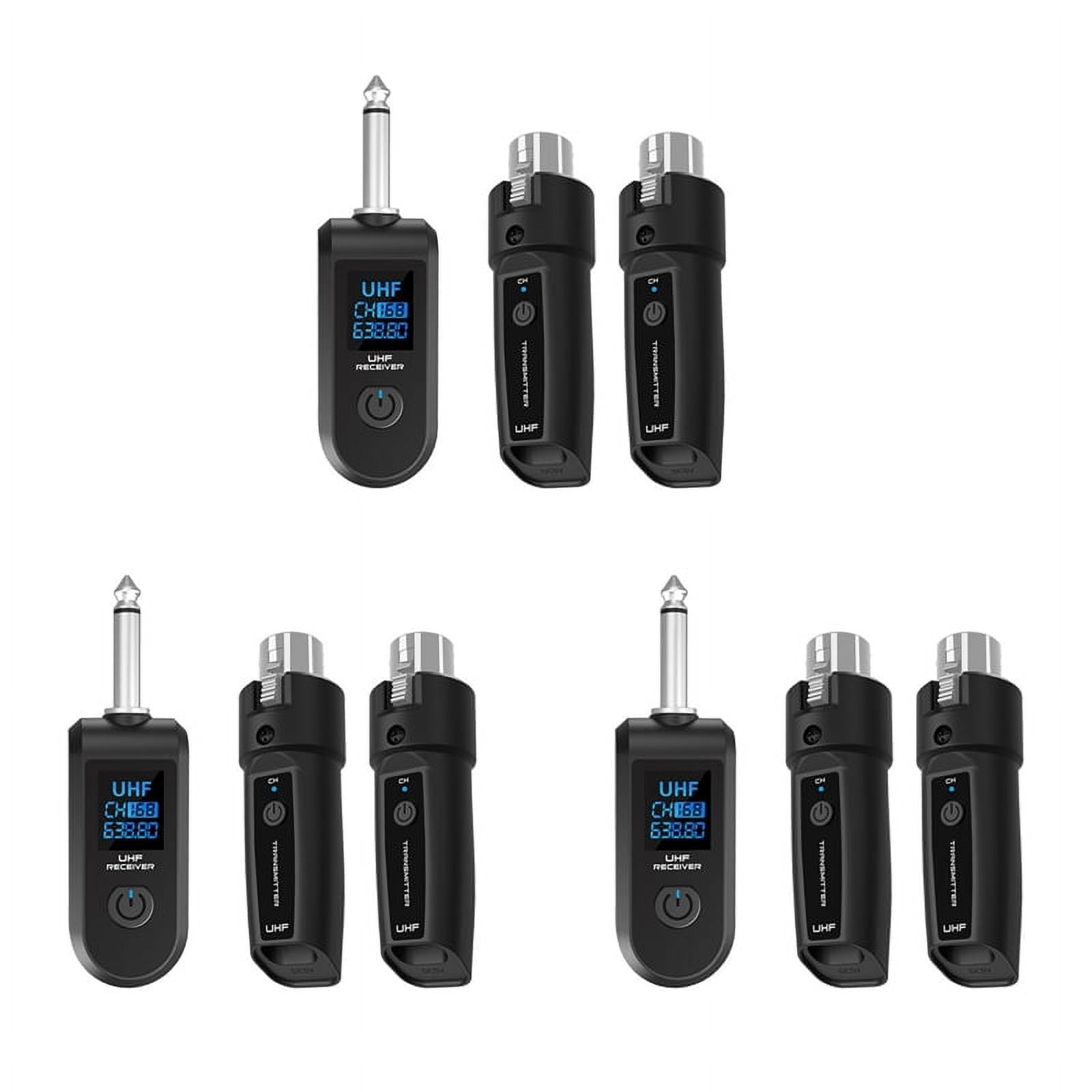 3X Wireless Audio Transmission Receiver and Transmitter System Professional Wireless Guitar XLR Transmitter and Receiver