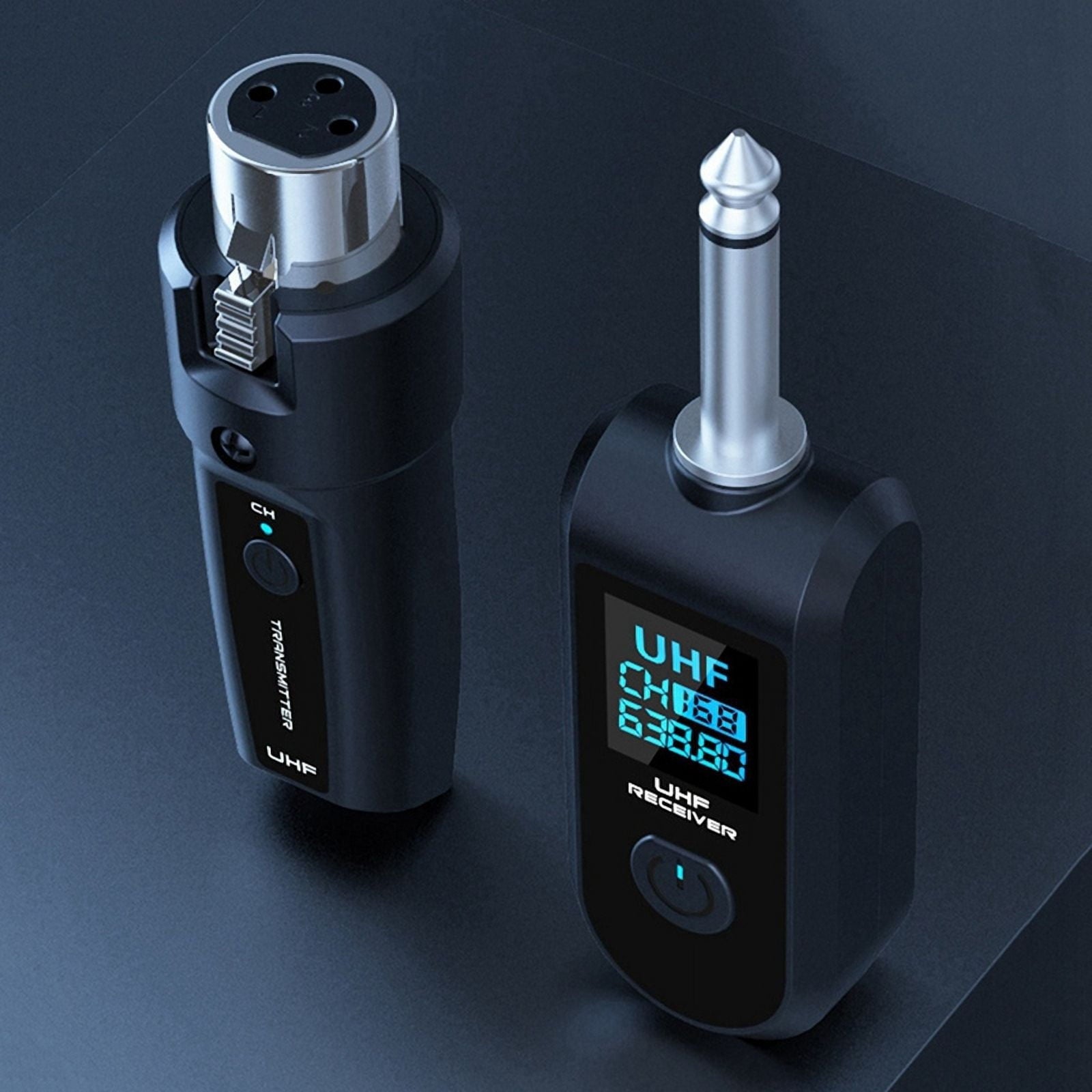 3X Wireless Audio Transmission Receiver and Transmitter System Professional Wireless Guitar XLR Transmitter and Receiver