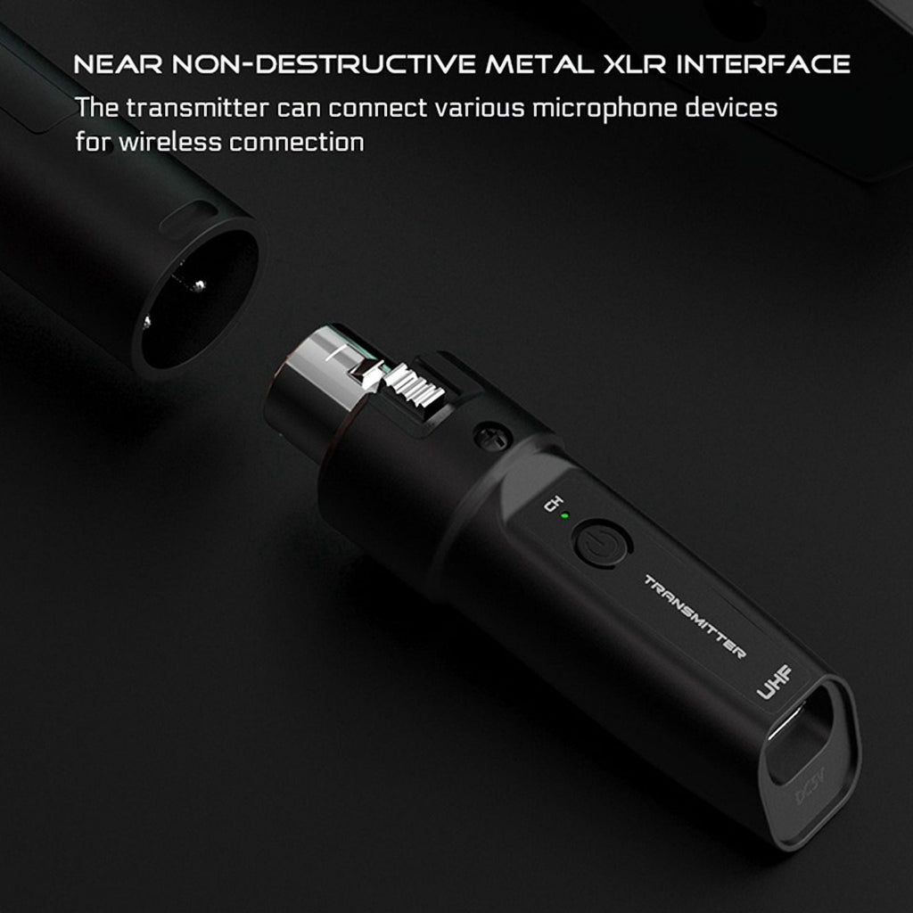 3X Wireless Audio Transmission Receiver and Transmitter System Professional Wireless Guitar XLR Transmitter and Receiver