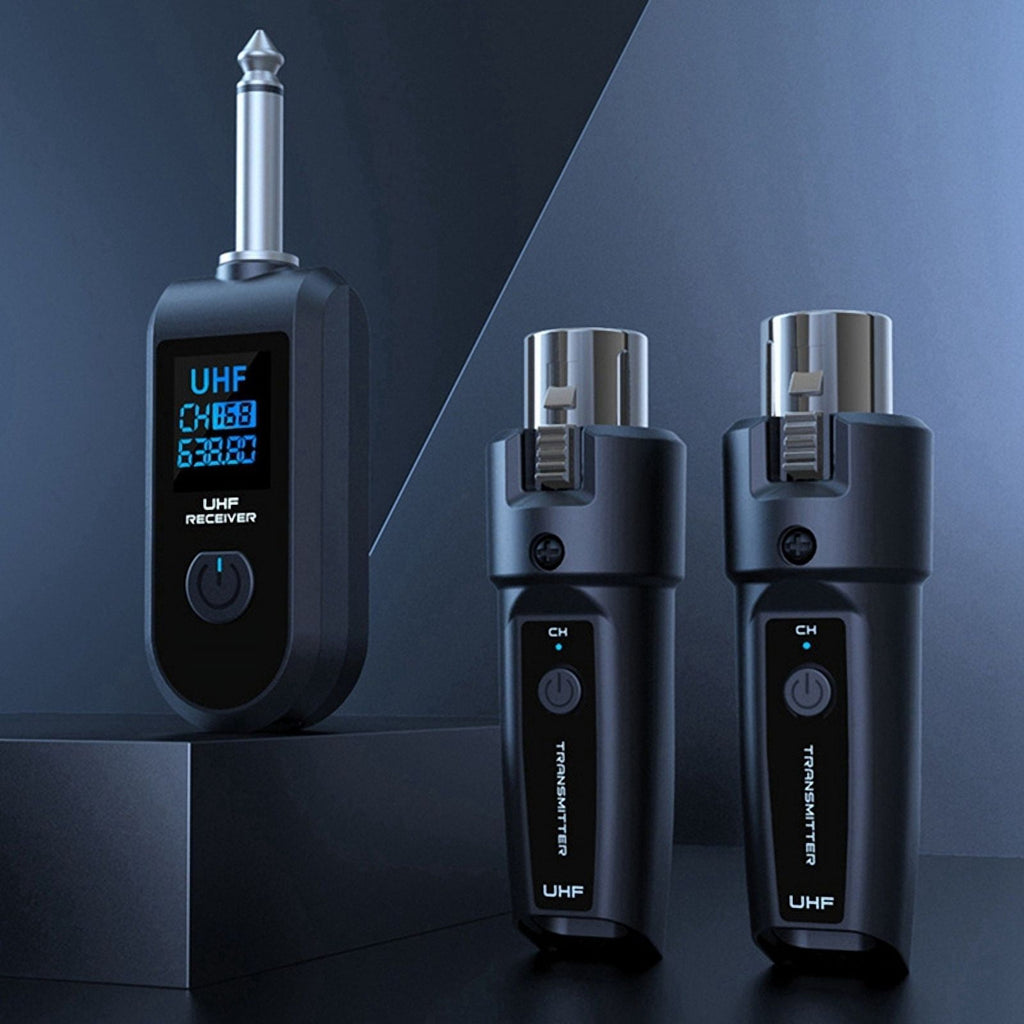 3X Wireless Audio Transmission Receiver and Transmitter System Professional Wireless Guitar XLR Transmitter and Receiver