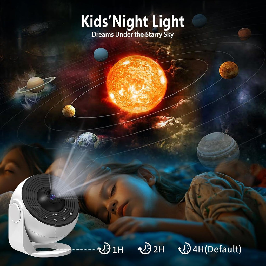 Upgrade Galaxy Projector for Bedroom, Home Planetarium Projector Lamp,LED Space Galaxy Lamp, Room Decor for Kids Adults with 13 Planet Discs, Moon/Nebula/Night Light Star Projector with Timer