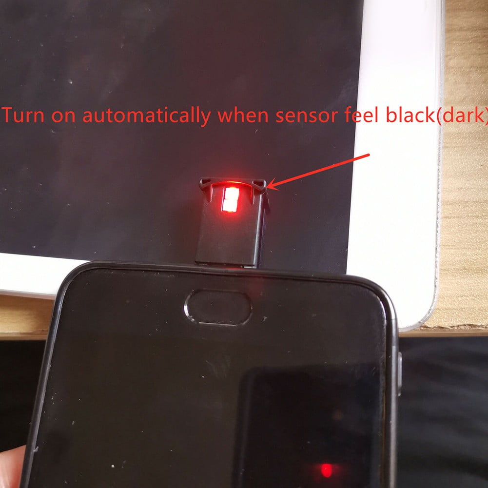USB Type C LED Interior Light Neon Atmosphere Ambient Lamp Ambient Night Light Photosensitive Auto On Replace Automobiles Part