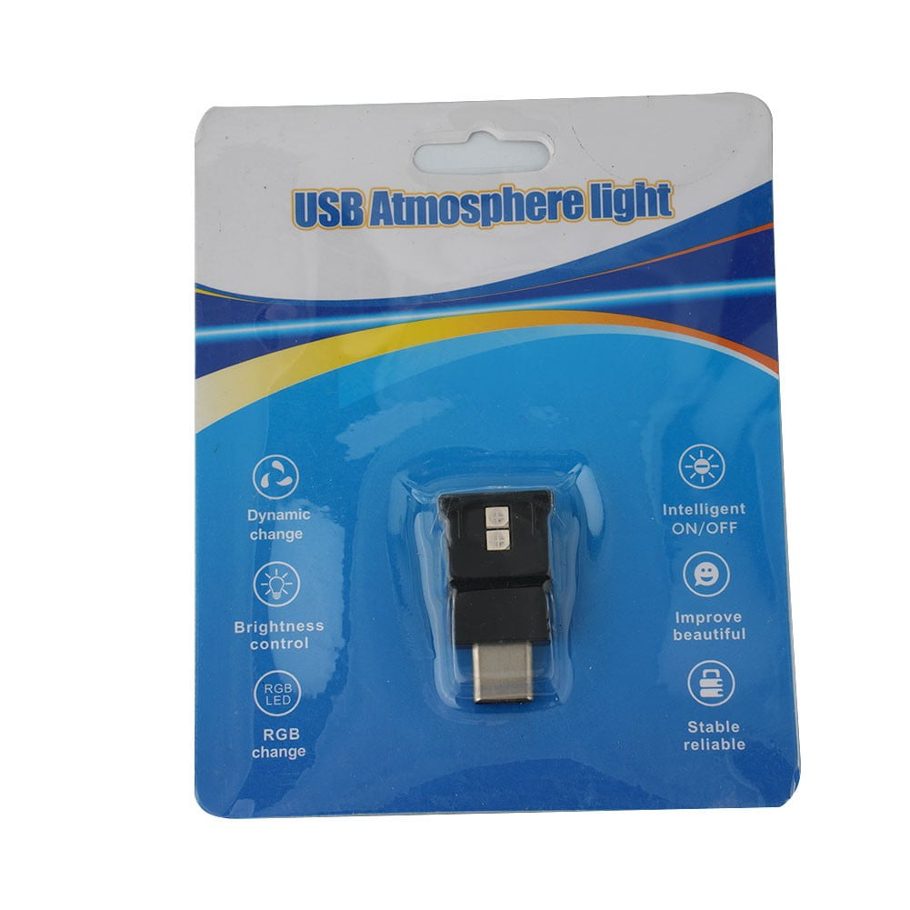 USB Type C LED Interior Light Neon Atmosphere Ambient Lamp Ambient Night Light Photosensitive Auto On Replace Automobiles Part