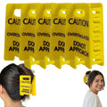 Funny Caution Sign Hair Claw Clip, Yellow Novelty Hair Clip with Strong Grip for Thick or Fine Hair, Statement Hair Accessory for Everyday Wear