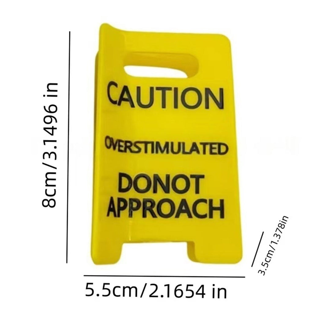 Funny Caution Sign Hair Claw Clip, Yellow Novelty Hair Clip with Strong Grip for Thick or Fine Hair, Statement Hair Accessory for Everyday Wear